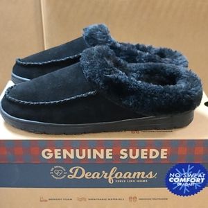 Dearfoams Suede Moc Toe Clog‎ Slipper Size 11 NWT